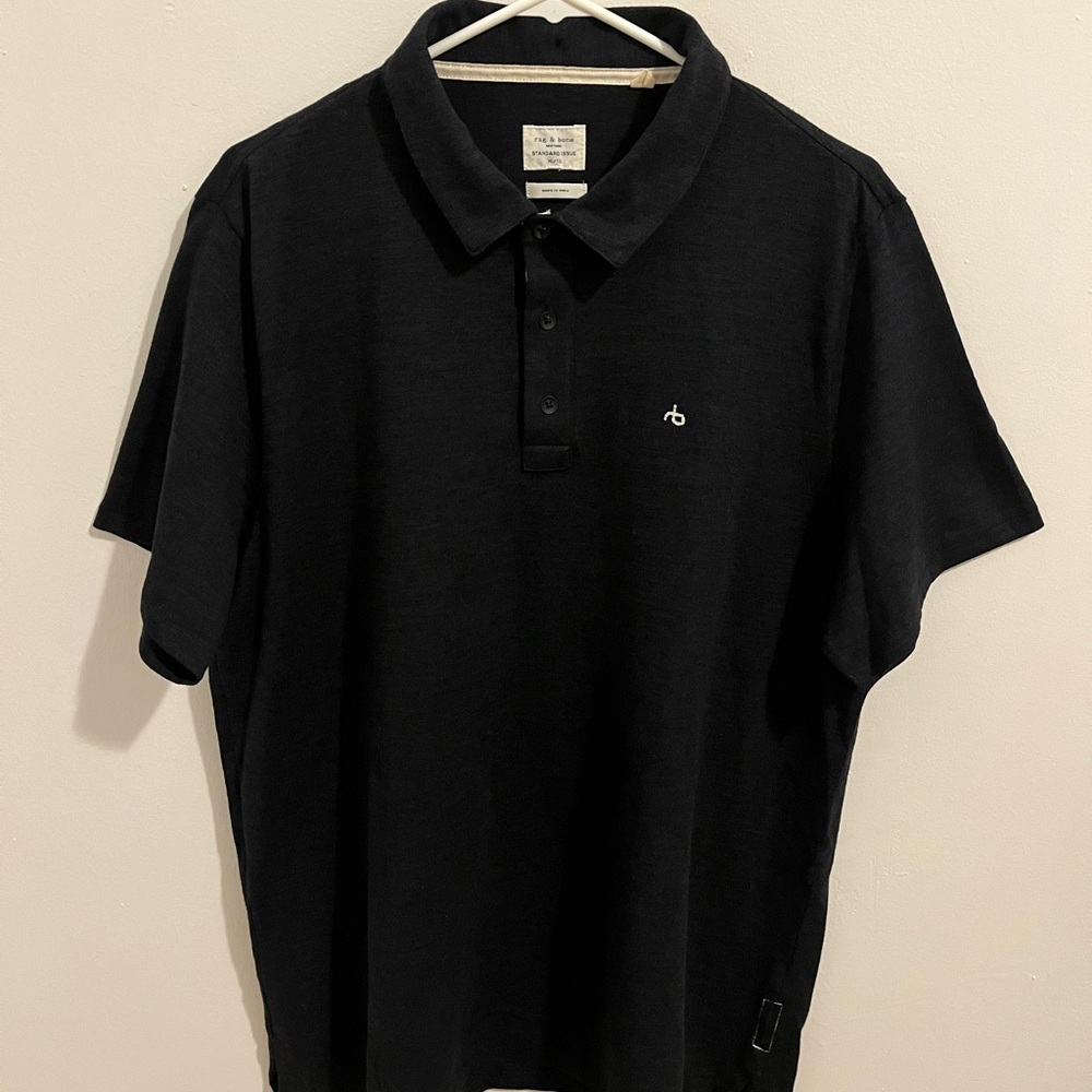 Rag & Bone Mens Navy Blue Polo - XL